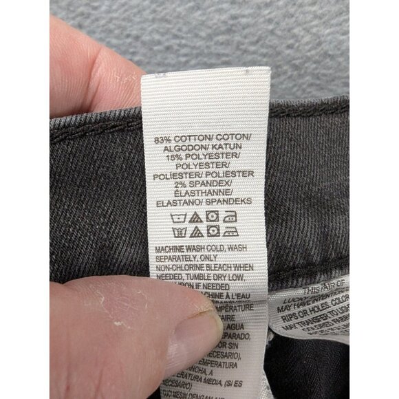 Lucky Brand Jeans Womens Size 8 Black Brooke Skinny Destressed Tapered - Picture 16 of 16